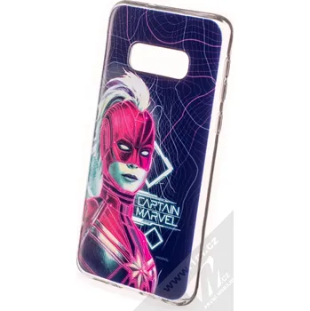 Pouzdro na mobilní telefon Marvel Kapitánka Marvel 013 TPU ochranný silikonový kryt s motivem pro Samsung Galaxy S10e tmavě modrá (dark blue)