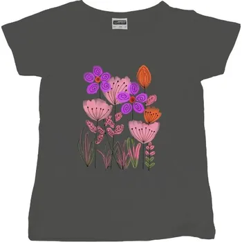 Dámské tričko Tričko s potiskem Fialové květiny dámské