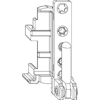 Dveřní kování MACO spodní rohové ložisko Levé 12/18mm 130 kg stříbrné ( 52704 )