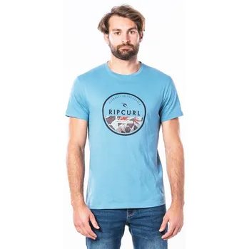Pánské tričko Rip Curl Watermark S/S TEE Denim Blue