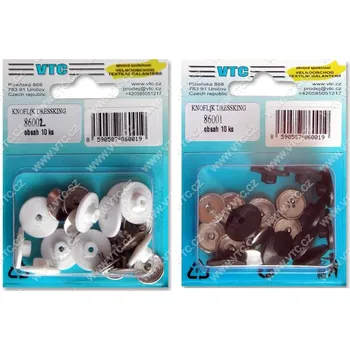 Knoflík Snímatelný knoflík Dressking, 10 ks barva: černá