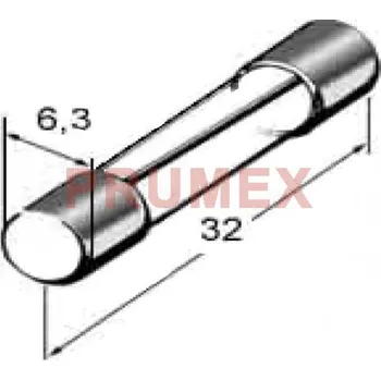 Autopojistky Pojistka skleněná 30A 6,3x32mm
