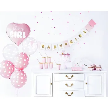 Party dekorace Výhodný SET Přivítání holčičky It´s a girl, v růžové barvě (zn. PartyDeco)