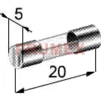 Autopojistky Pojistka skleněná malá 1A 5x20mm