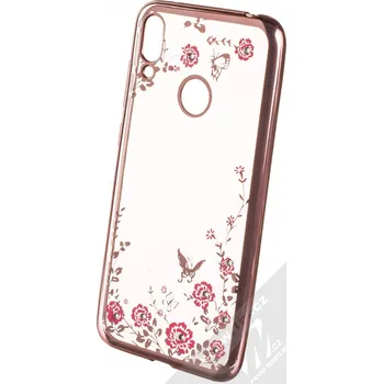 Pouzdro na mobilní telefon Forcell Diamond TPU ochranný kryt pro Huawei Y7 (2019) růžově zlatá (rose gold)