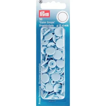 Plastové patentky Prym Color Snaps, kulaté barva: bledě modrá