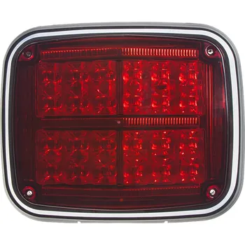 Přídavný světlomet Výstražné LED světlo obdélníkové, 12/24V, červené (kf027red)