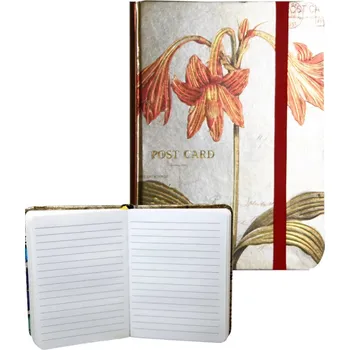 Zápisník s gumičkou 95x140 mm lilie A