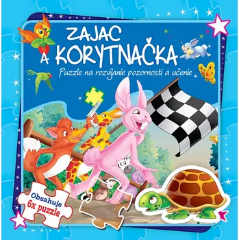 Pohádka Zajac a korytnačka Puzzle na rozvíjanie pozornosti a učenie