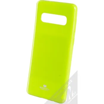 Pouzdro na mobilní telefon Goospery Jelly Case TPU ochranný silikonový kryt pro Samsung Galaxy S10 limetkově zelená (lime green)
