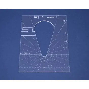 Řezací pravítko Quiltovací pravítko kapka 4 inch NP-P05-4