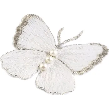Nášivka Motýl s perlami