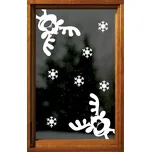 Dva sobi s vločkami (Samolepicí dekorace - vánoční)