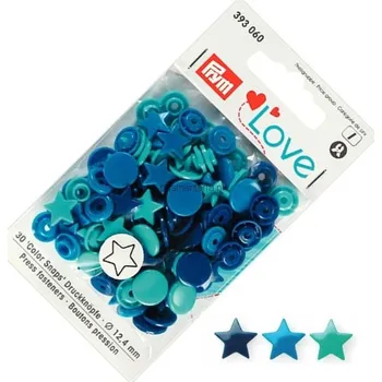 Plastové patentky Prym Love srdce, hvězdy, kytičky Vzor: 1