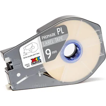 Pásek do tiskárny Partex PROMARK-PL090CN9, bílá samolepicí páska, 9mm, 30m