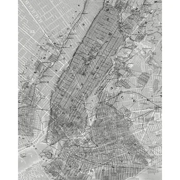 Fototapeta Fototapeta vliesová NYC Map, motiv město