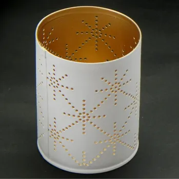 Vánoce Svícen plech bílý (HED-1551016N)