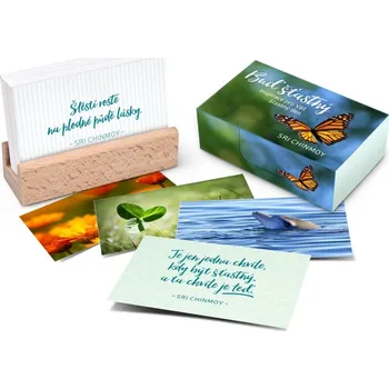 Buď šťastný S dřevěným stojánkem - Sri Chinmoy