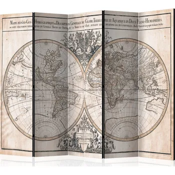 Paraván Paraván Mappe-Monde Geo-Hydrographique Dekorhome