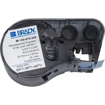 Brady M-125-075-342 / 131611, Labelmaker PermaSleeve Wiremarker Sleeves, 19.05 mm x 6.00 mm