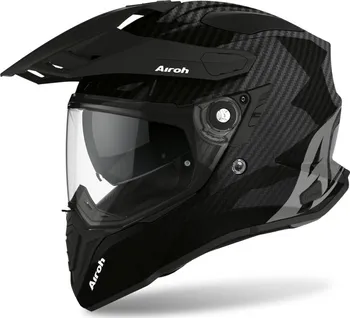 Helma na motorku Airoh Commander Carbon lesklá černá