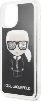 Pouzdro na mobilní telefon Karl Lagerfeld Ikonik Glitter pro iPhone 11 černé