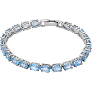 Náramek Stříbrný náramek s pravými topazy Ag 14,8 g