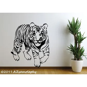 Samolepící dekorace Samolepky na zeď - Tygr - M (60 x 70 cm)