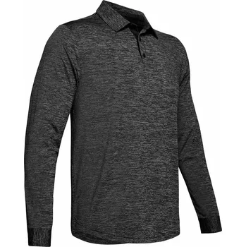Pánské tričko Under Armour Mens Long Sleeve Playoff 2.0 Polo Shirt černé/šedé