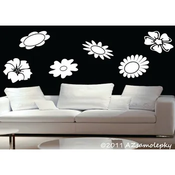 Samolepící dekorace Samolepky na zeď - Velké květy - kolekce S