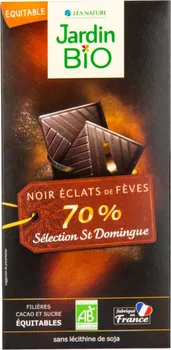 Čokoláda Léa Nature Jardin Hořká čokoláda s kousky kakaových bobů Bio 100 g