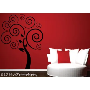 Samolepící dekorace Samolepky na zeď - Spirálový strom - S (47 x 60 cm)