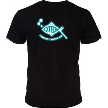 Rybářské oblečení Tričko Nachytame černé – rybářské tričko z bavlny