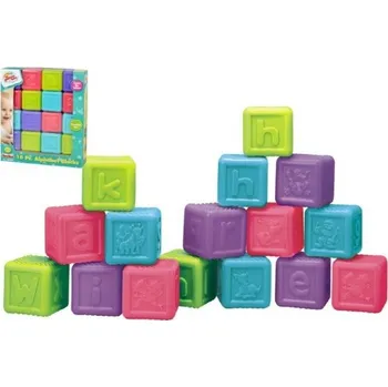 Hračka pro nejmenší Teddies Abecední kostky 16 ks