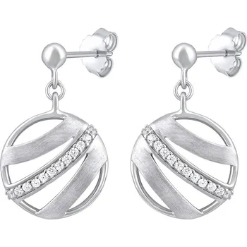 Šperk SILVEGO kruhové stříbrné náušnice