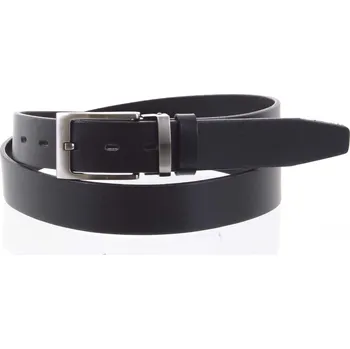 Opasek Pánský kožený opasek oblekový černý - PB Riss 95 černá