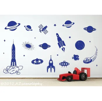 Samolepící dekorace Dětské samolepky na zeď - Vesmír - kolekce M