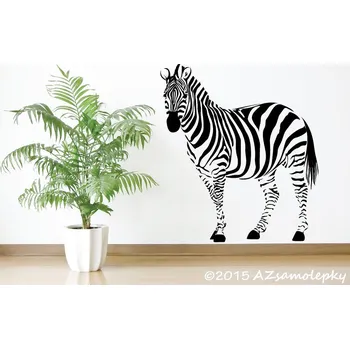 Samolepící dekorace Samolepky na zeď - Zebra - S (50 x 60 cm)
