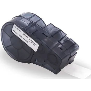 Pásek do tiskárny Brady M21-500-488 / 110935, polyester, 12.70 mm x 6.40 m, černý tisk / bílý podklad, kompatibilní páska