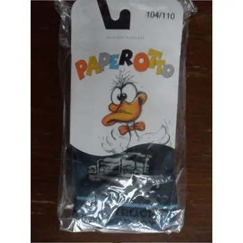 Dětské vzorované punčochové kalhoty Paperotto2 104-110 tmavě modré s autem (dětské vzorované bavlněné elastické punčochové kalhoty 2-6let)