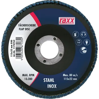 Brusný kotouč RAXX 1174763 brusný vějířový kotouč 115x22mm K60 [ 660833 ]