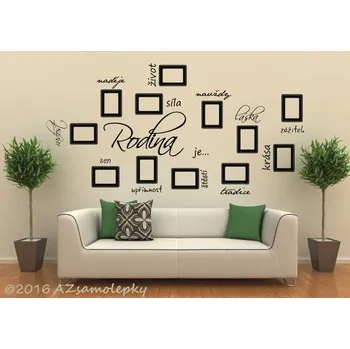 Samolepící dekorace Samolepky na zeď-Nápis-Foto Rodina je... - L