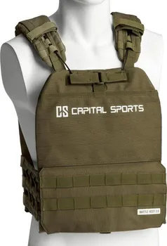 Zátěžové oblečení Capital Sports Battlevest 2.0 olivově zelená 2 x 4 kg