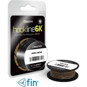 FIN Hook Line 6K návazcová šňůra 20 m - muddy nosnost: 15 lb/6,81 kg