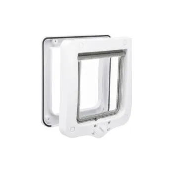 Dvířka pro psa Průchozí dvířka pro kočku, 4-cestná bílá