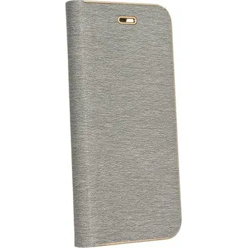 Pouzdro na mobilní telefon Forcell Luna Book pro Samsung Galaxy A50 stříbrné