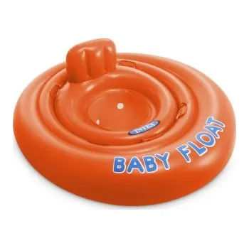 Nafukovací kruh Nafukovací sedátko pro děti kruh do vody pro nejmenší oranžové plavátko s otvory na nohy