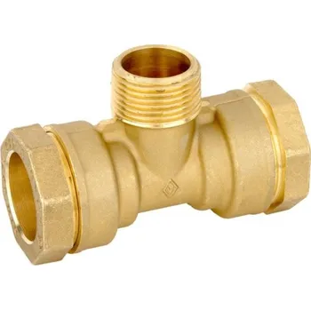 Vodovodní potrubí BUGATTI Mosazný svěrný t-kus - vnější závit BTA 50 x 6/4" x 50 mm - VALVOPAT 30200005