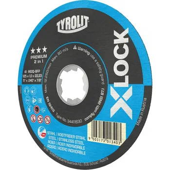 Brusný kotouč TYROLIT 34411628 řezací kotouč Premium 2v1 115x1x22,23mm