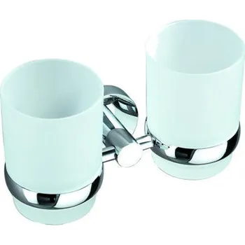 Sada koupelnových doplňků SEVILA 8128 Dvojitý držák na skleničku - Koupelnové doplňky BELAGGIO 808128